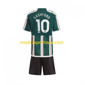 Koszulka Manchester United Marcus Rashford 10 Dziecięcy Wyjazdowe Stroje Piłkarskie 2023/24 Krótki Rękaw